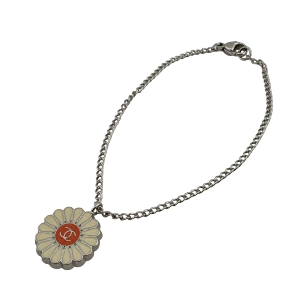 CHANEL 04P 2004 Spring Collection Chain Coco Mark Flower Bracelet Bangle Brand